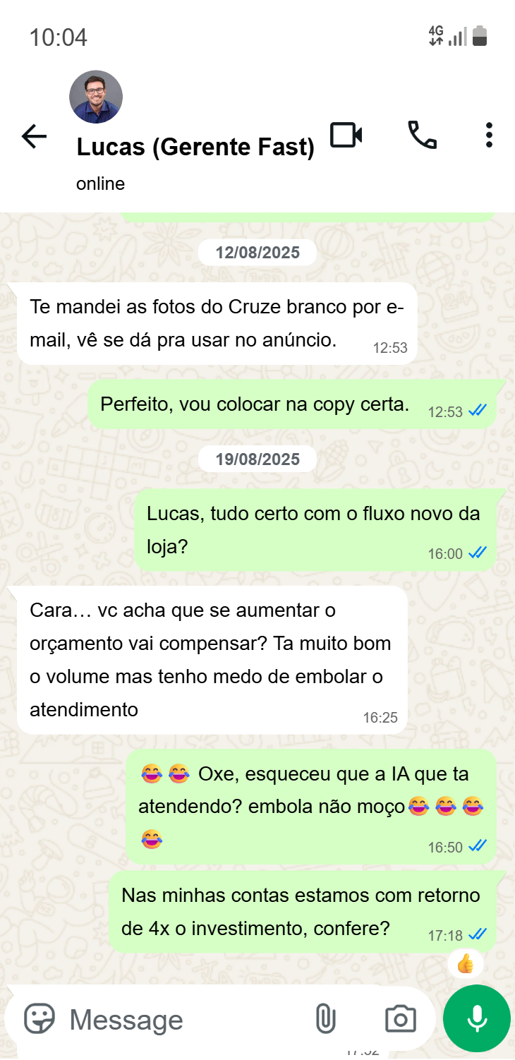 Conversa com Lucas - Gerente Fast